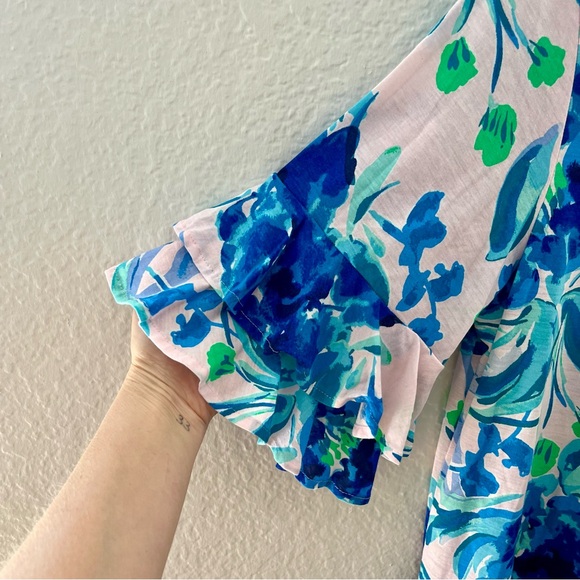 Lilly Pulitzer Lula Top Pink Tropics Sweet Pea Size Medium - Picture 5 of 11